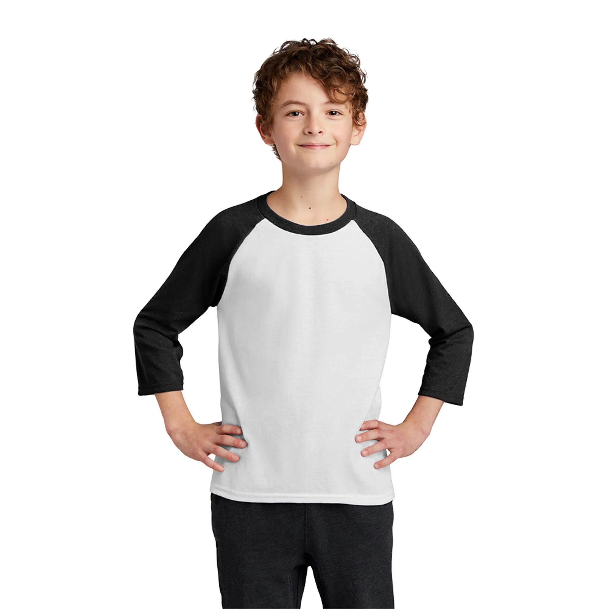 PORT & COMPANY(R) YOUTH CORE BLEND 3/4-SLEEVE RAGLAN TEE 13