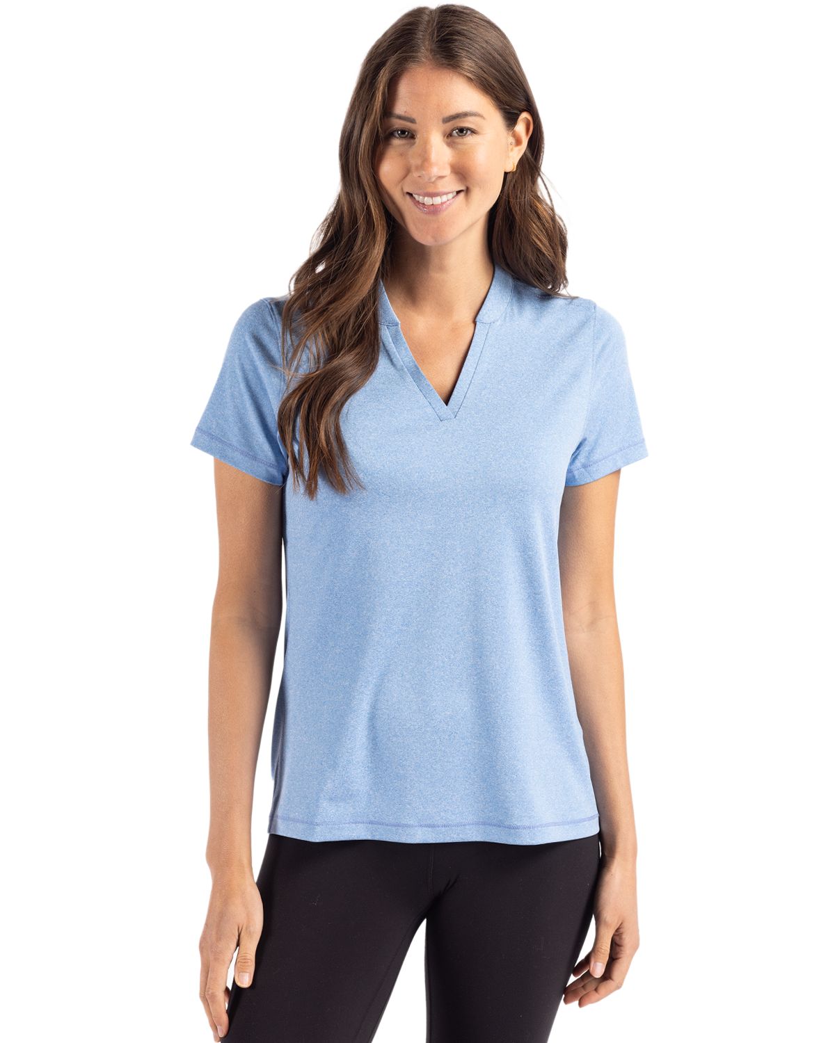 Cutter & Buck Forge Recycled Four-Way Stretch Heathered Womens Blade Top 29
