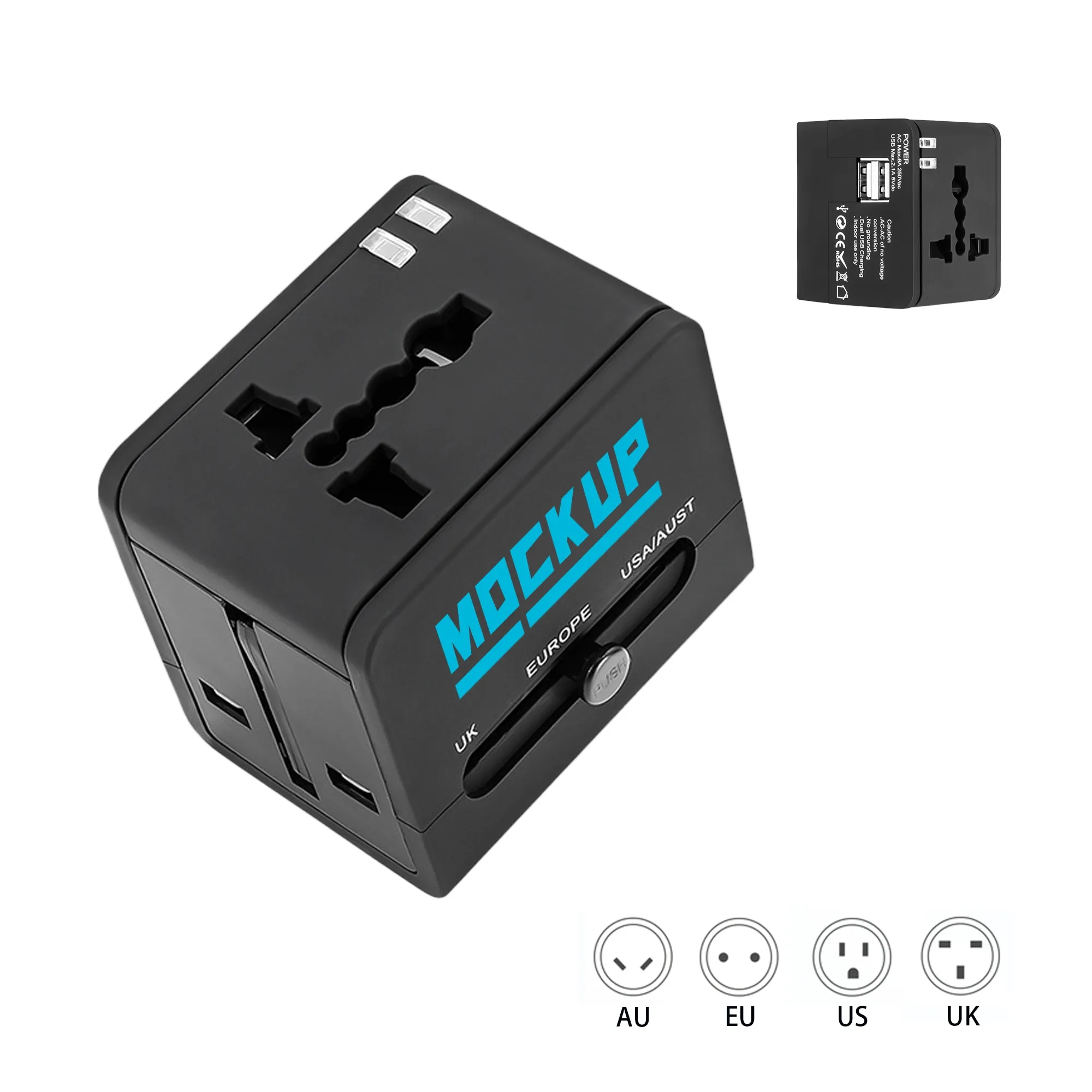 2.1A Universal Travel Adapter MOQ 50 PCS 2