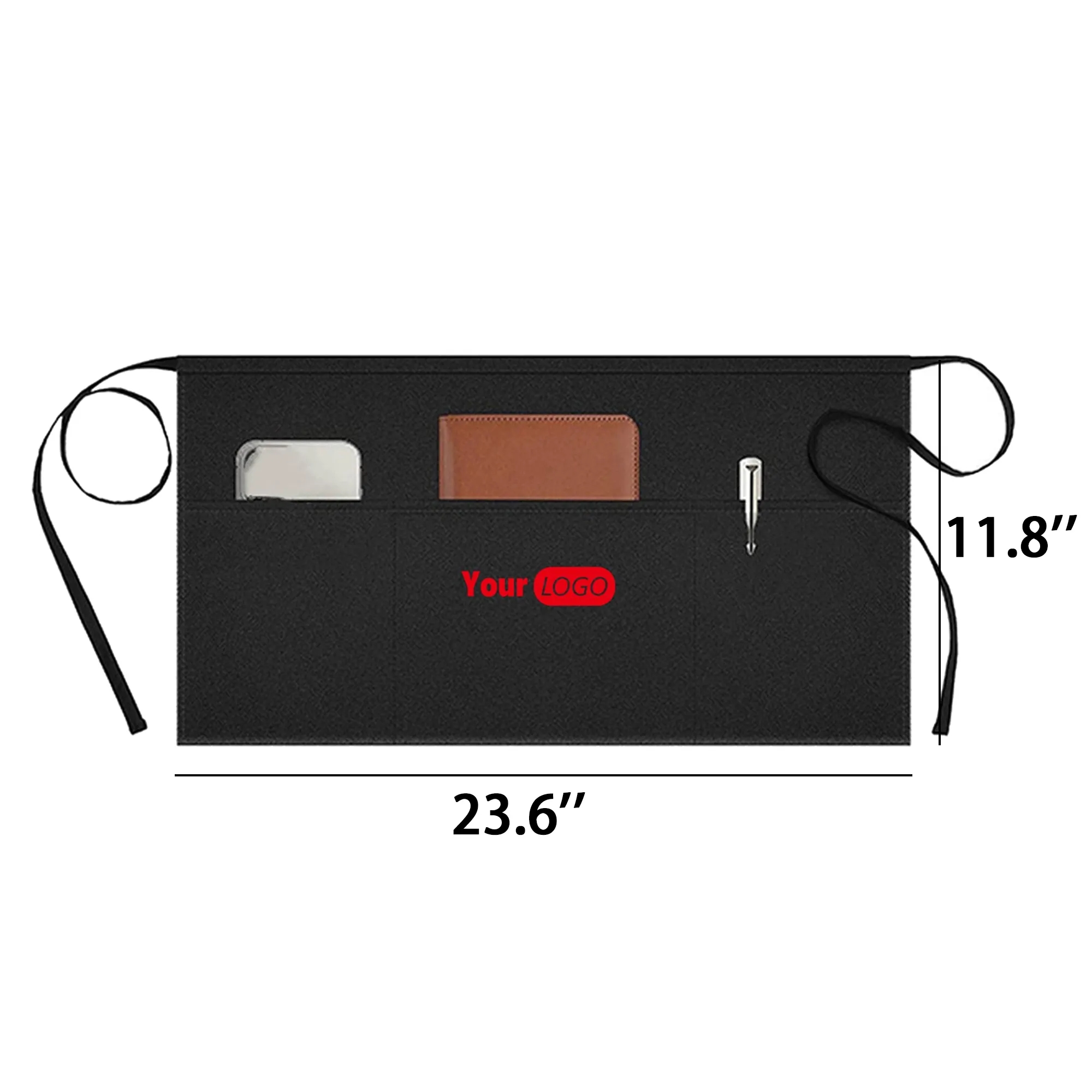 Server Waist Apron With 3 Pockets 3