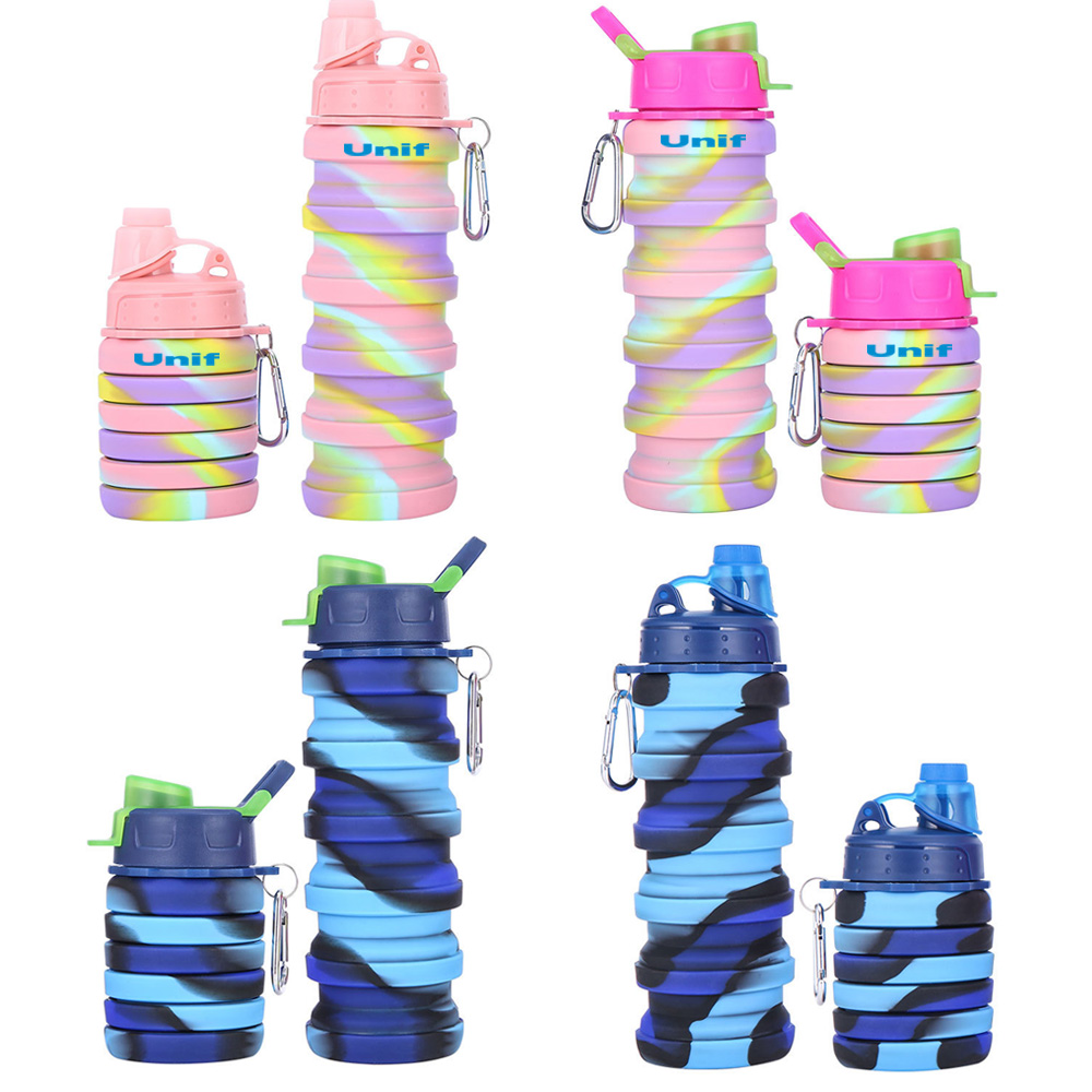 17oz Outdoor Sports Silicone Camouflage Collapsible Water Bottle 14