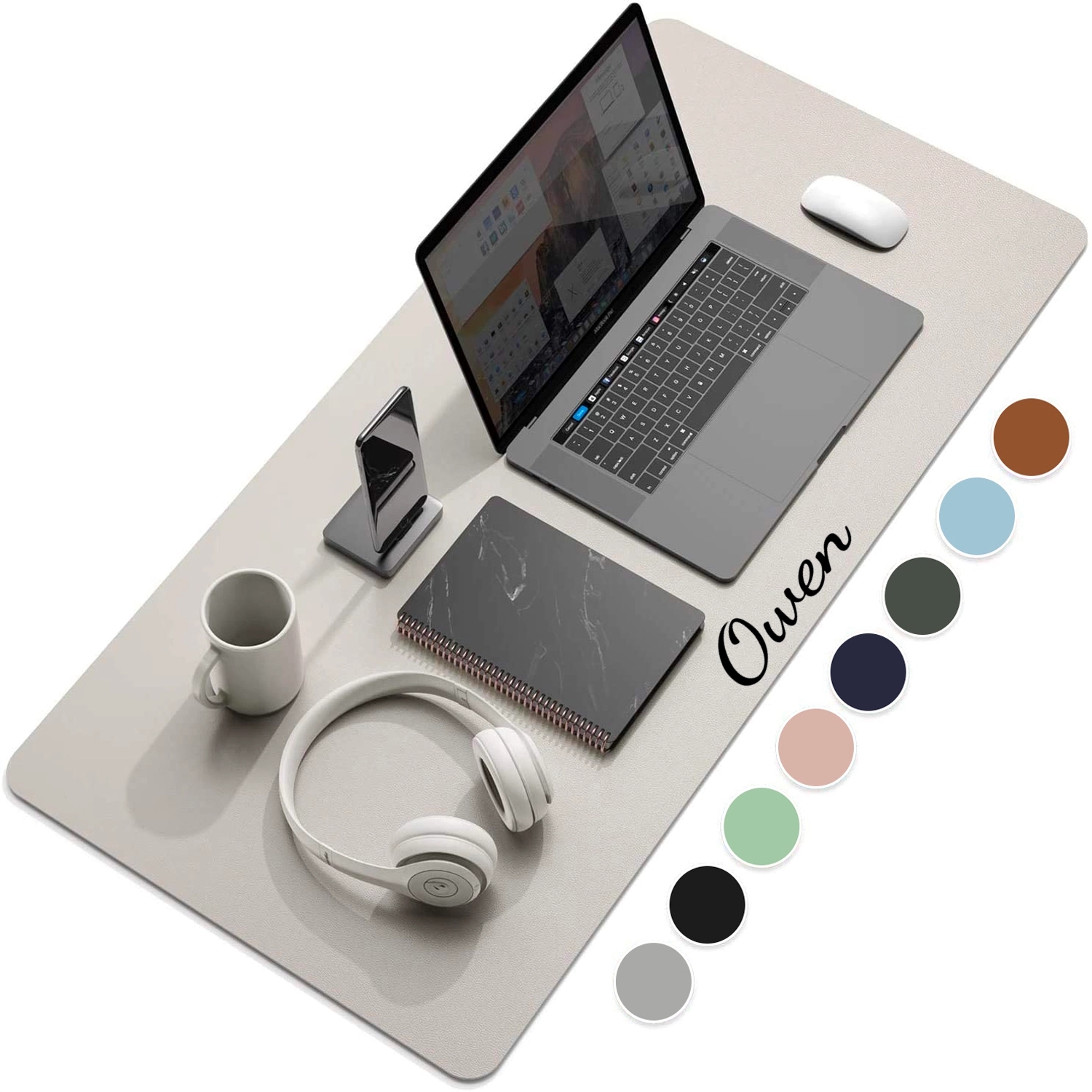 Dual Sided Pu Leather Office Desk Mouse Pad 6