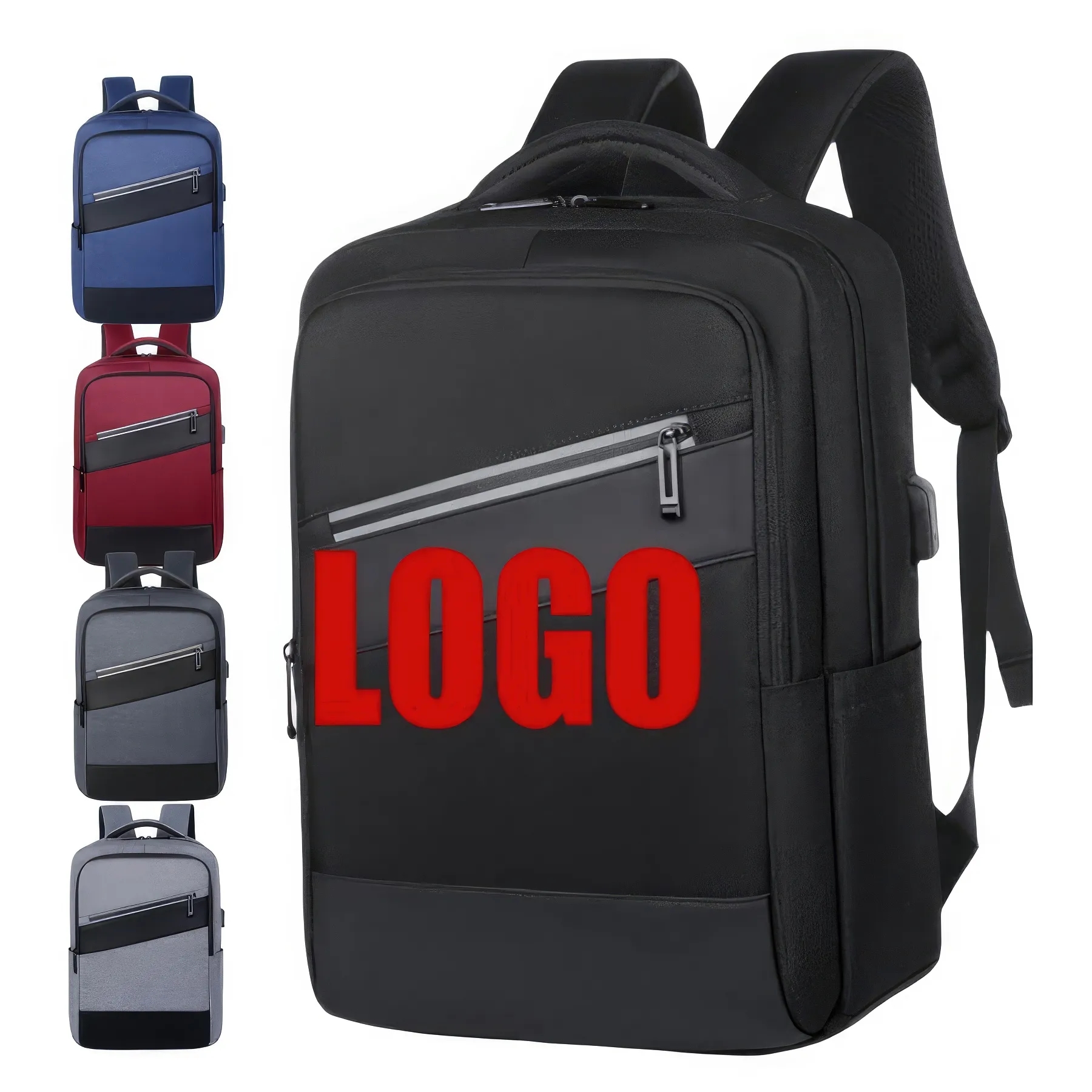 Business Travel School Laptop Backpack with USB Port 2