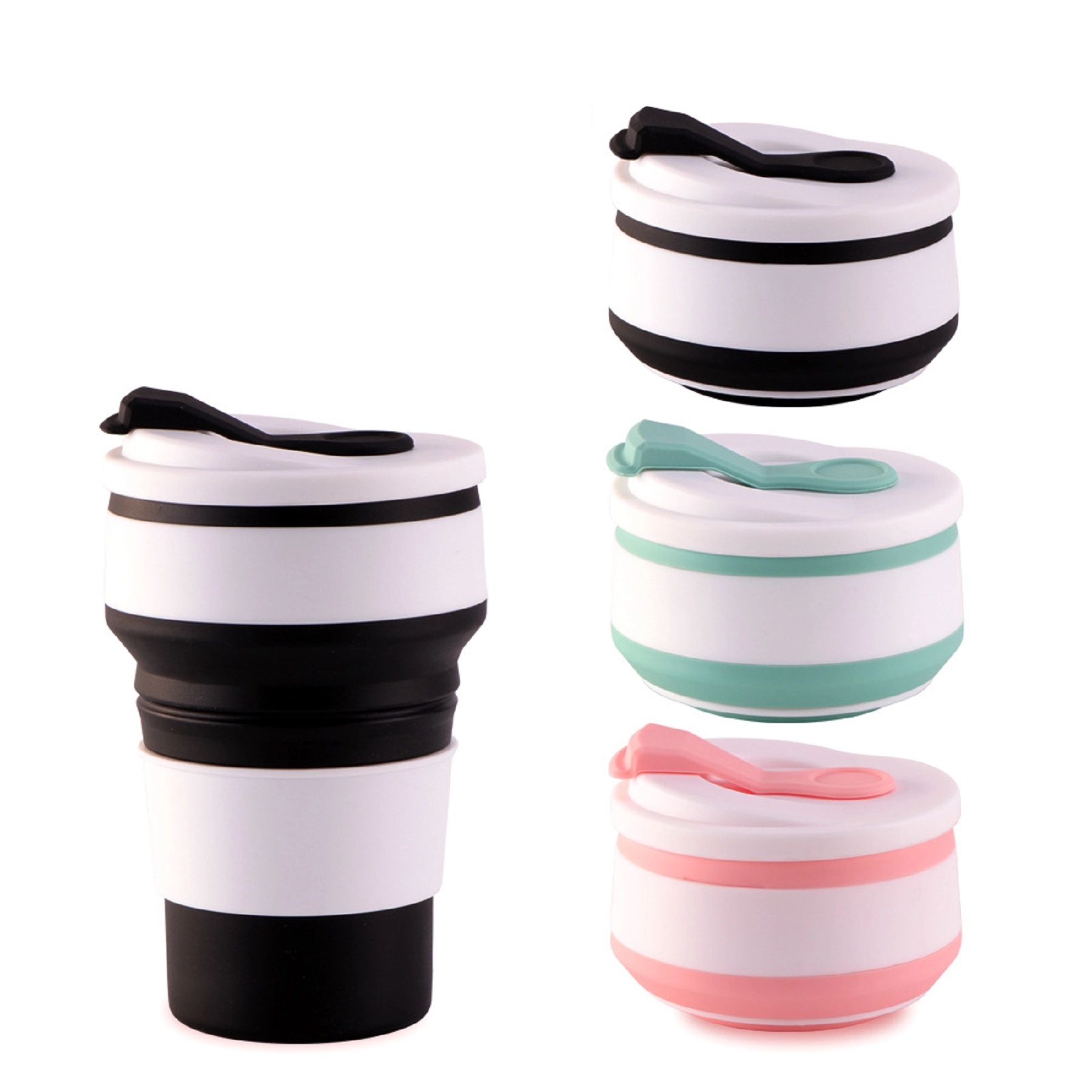 12 OZ Silicone Collapsible Reusable Telescopic Coffee Cup 6