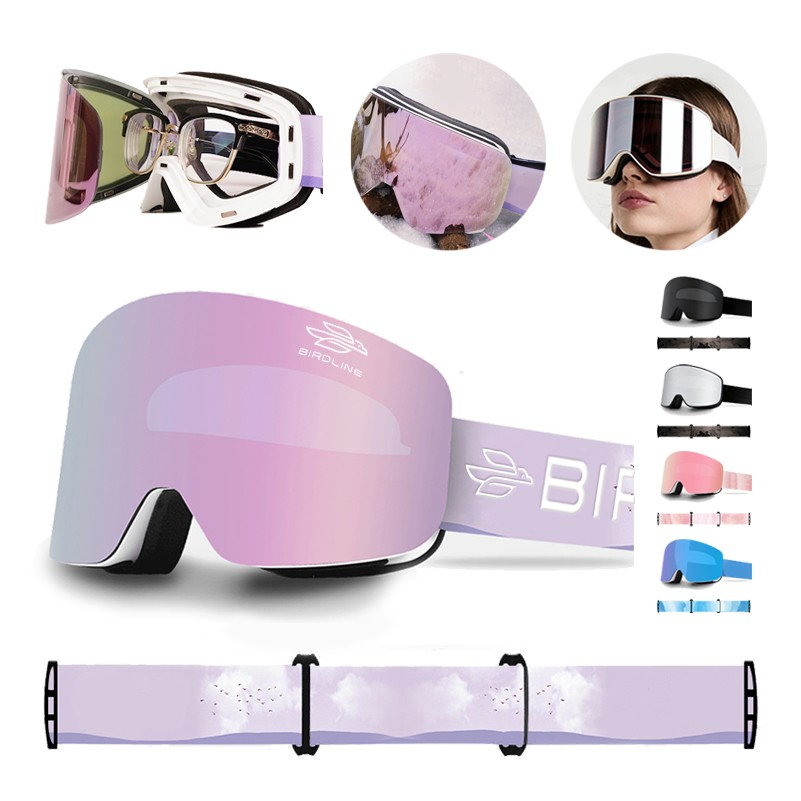 Magnetic Anti-Fog UV400 Protection Snow Goggles 2