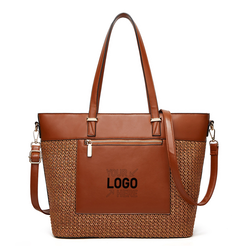Large Beach Summer Shoulder Tote Bag Pu, custom tote bag with logo imprint 8