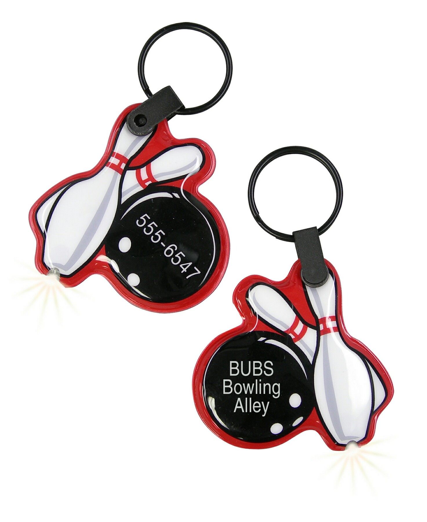 ShapeLights™ Color-A-Shape Key Ring Flashlight (Bowling) 2