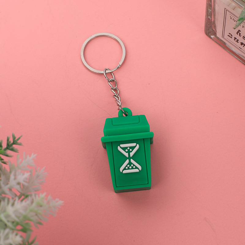 Creative Trash Can Keychain 1