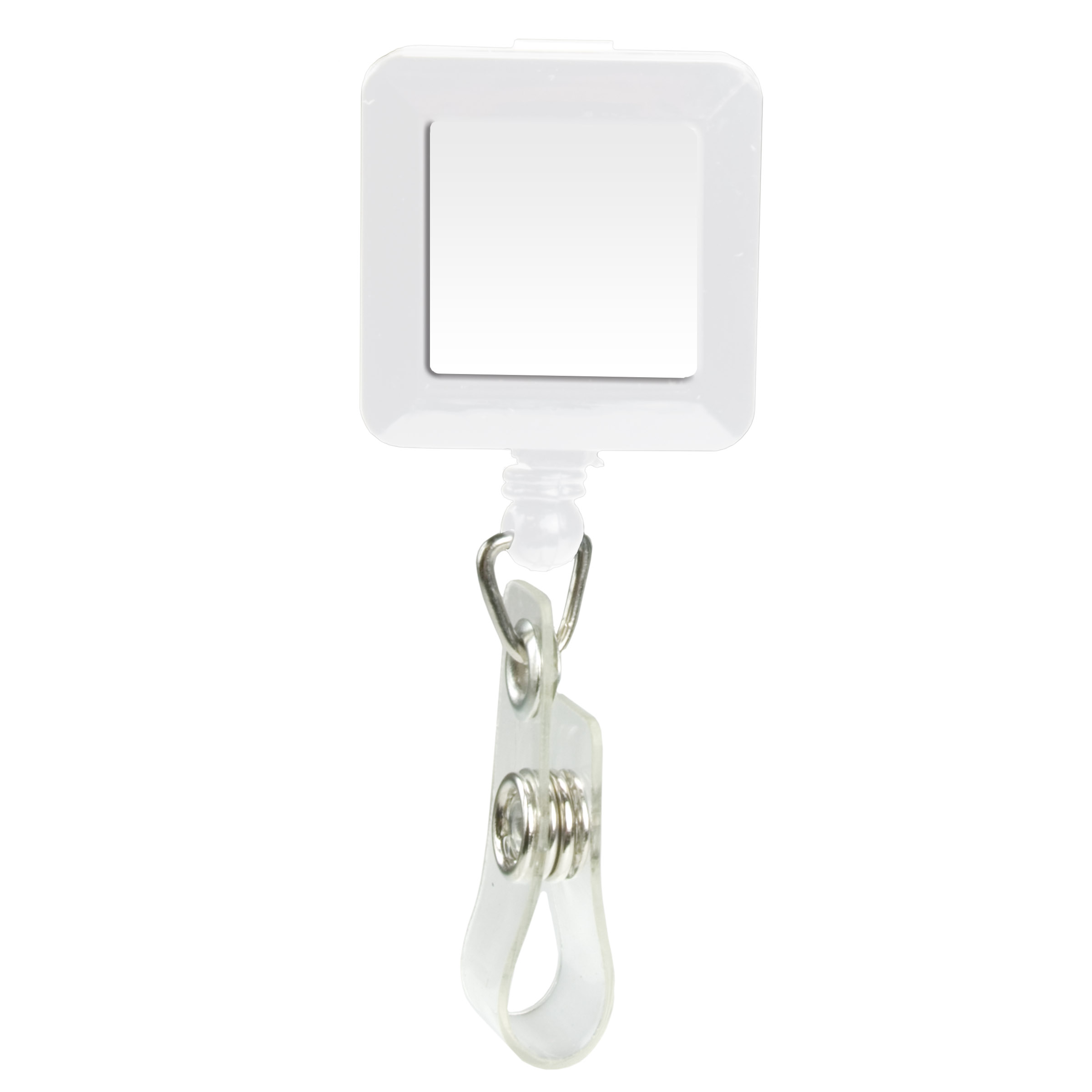 Domed Retractable Badge Holder (Square w/ Alligator Clip) 3