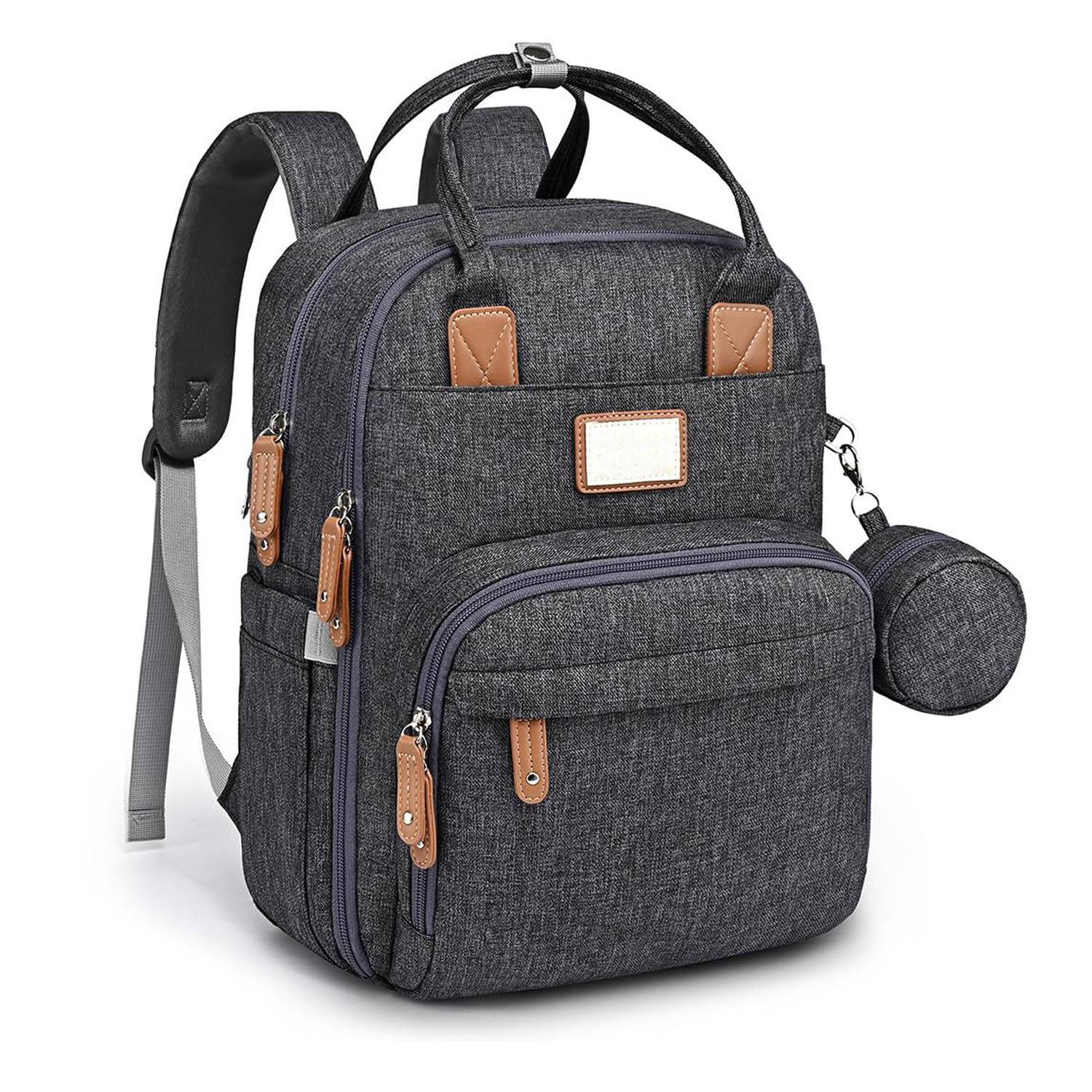 Waterproof Durable Travel Diaper Backpack w/ Multi-Pocket 6