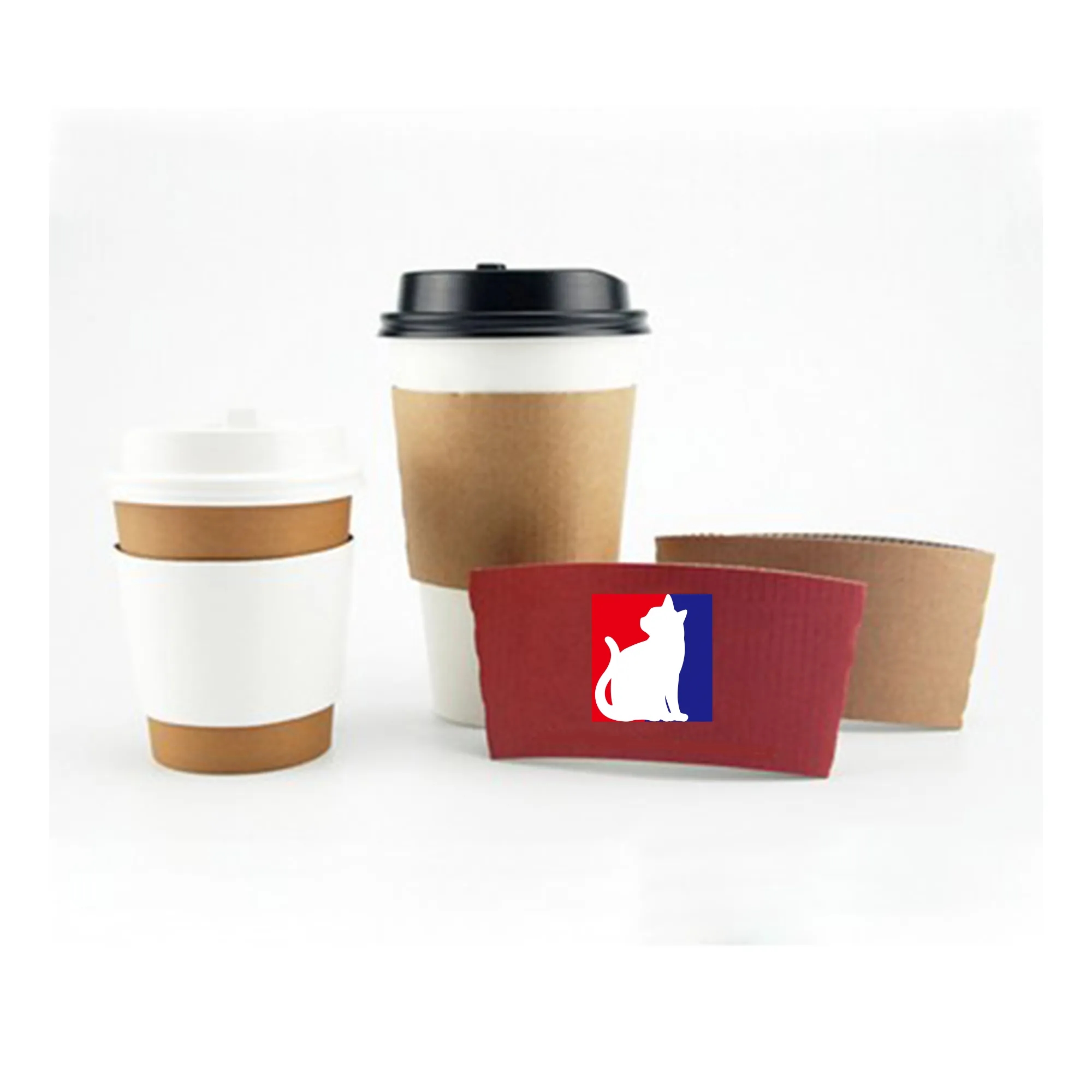 Craft Paper Coffee Cup Sleeves 2