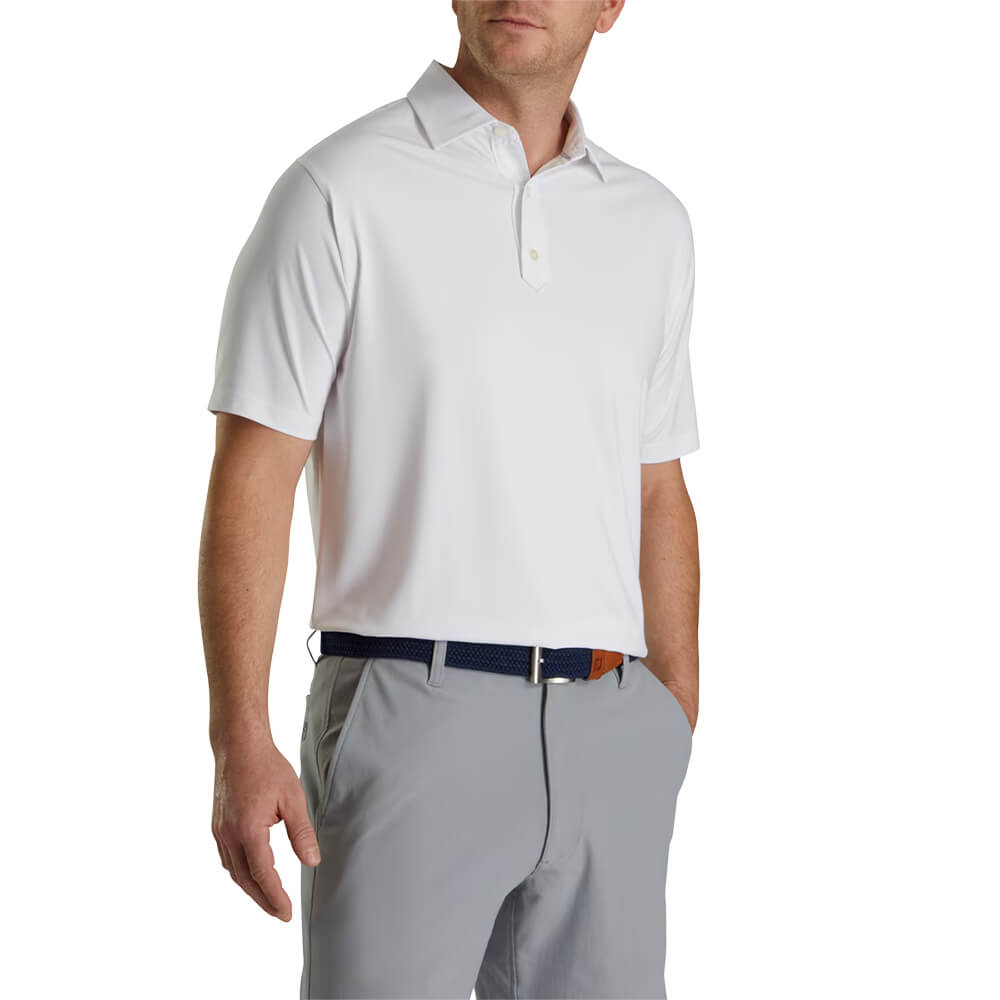 Footjoy Men Solid Lisle Set on Placket 20