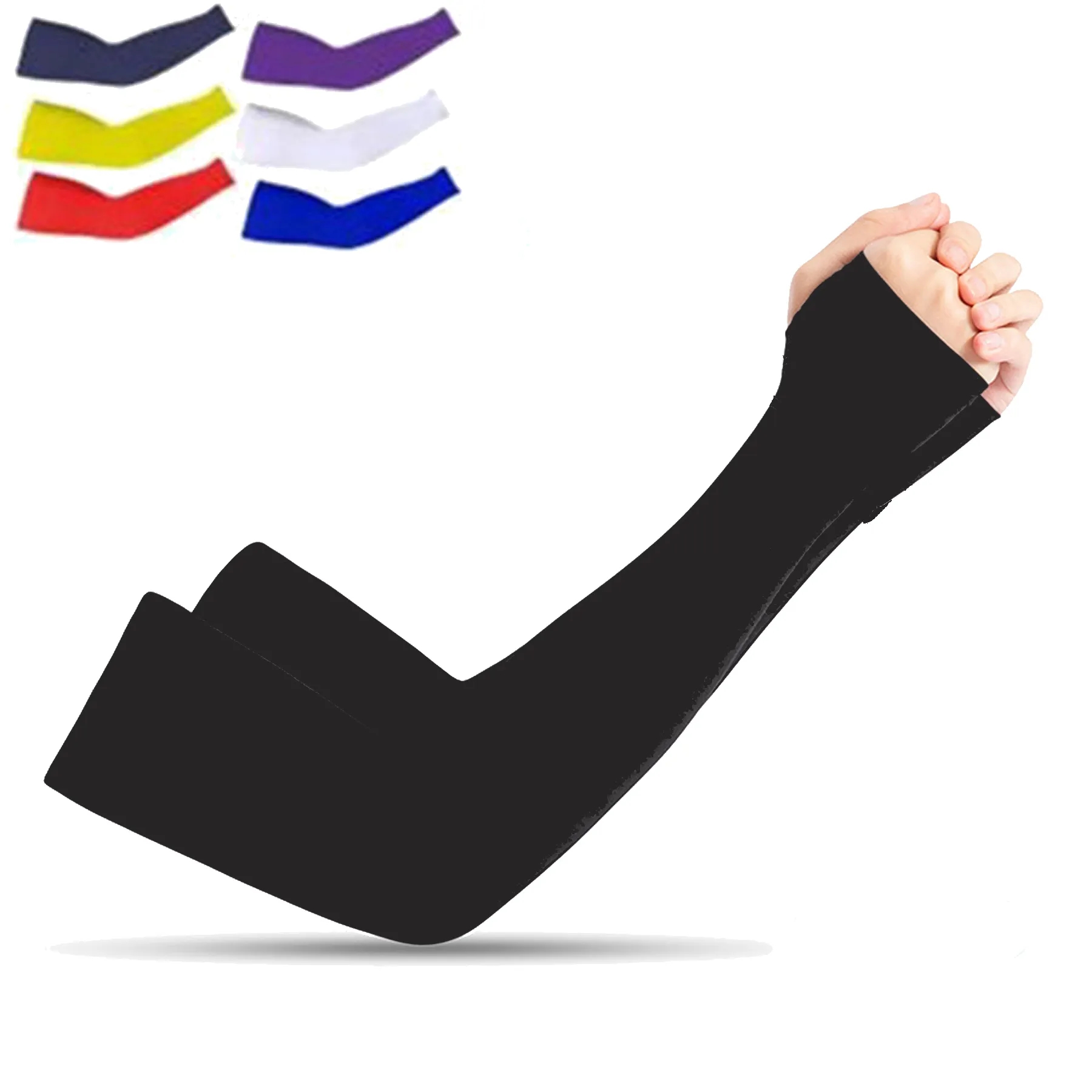 Solid Color Arm Sleeves With Palm