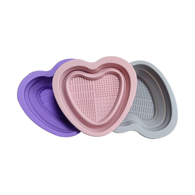 Silicone Makeup Brush Cleaning Pad --Heart Shape 5