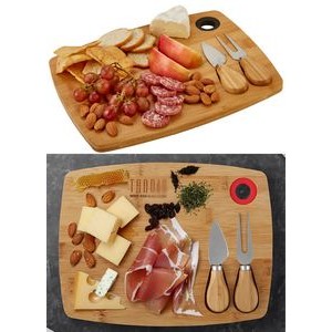 3 Piece Bamboo Cheese Board Set 2