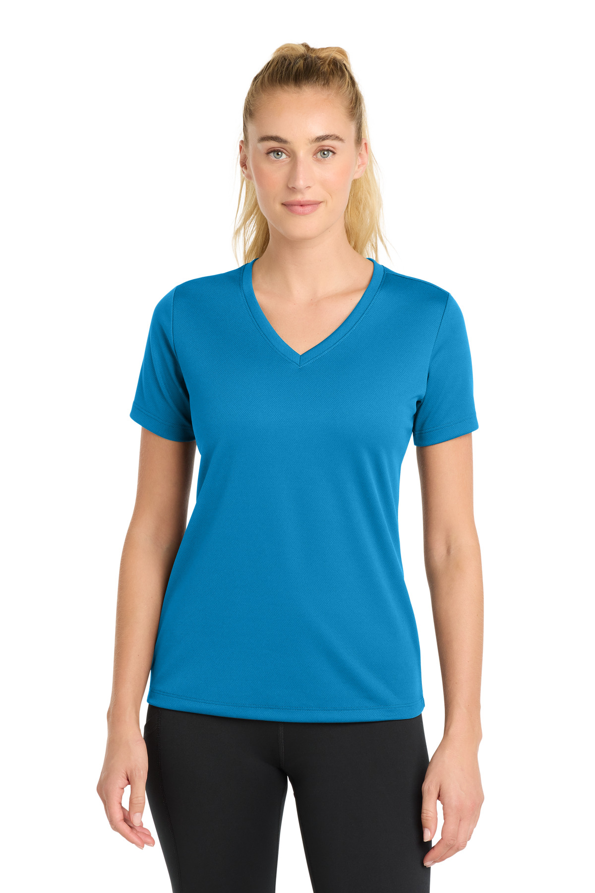 Sport-Tek Women's PosiCharge RacerMesh V-Neck Tee. LST340 51