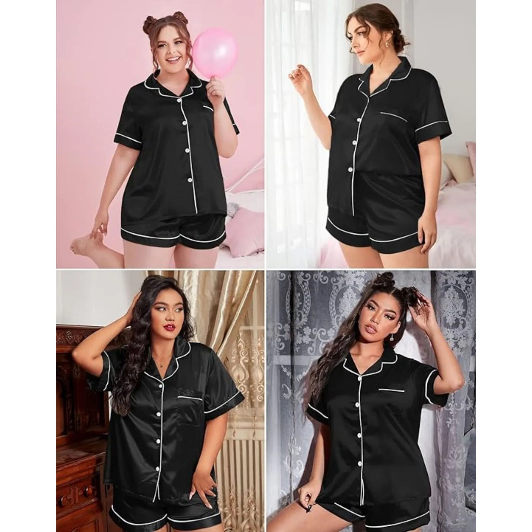 Women's Plus Size Pajama Set 8