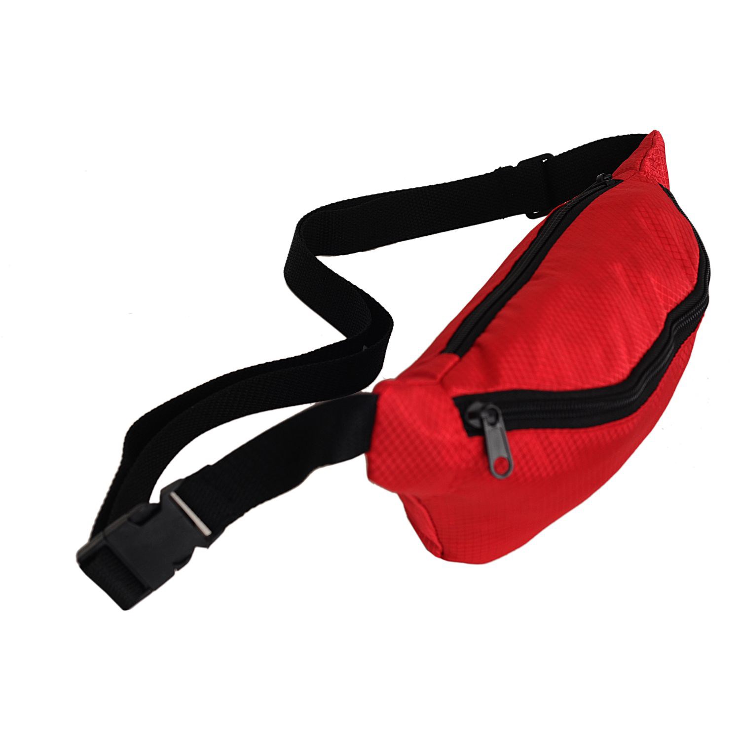 Waterproof Ribstop Waist Fanny Pack w/ 2 Zippers, 13"W x 6"H 6