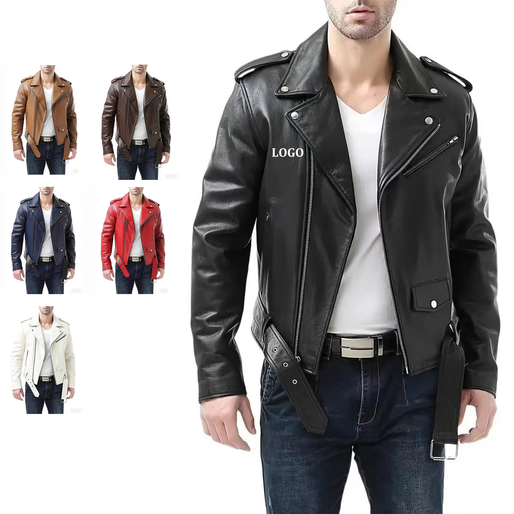 Men Faux Bomber Jacket 6
