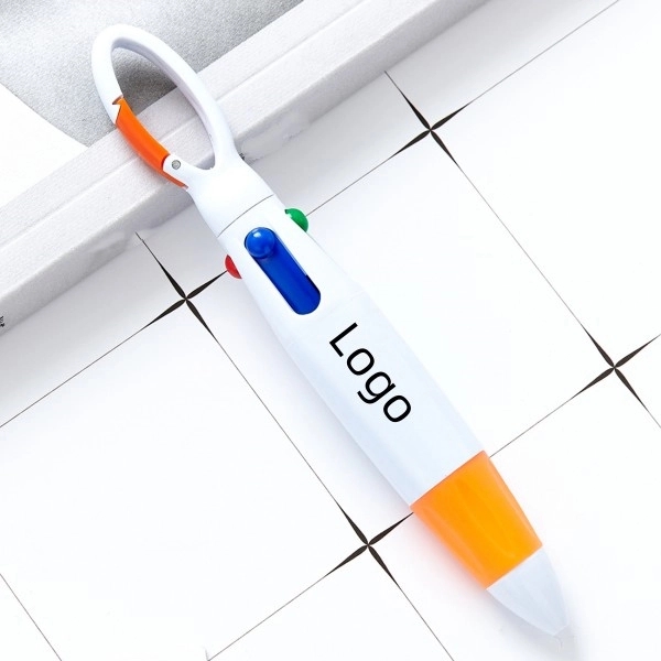 4 Color Carabineer Fashionable Ballpoint Pen 6