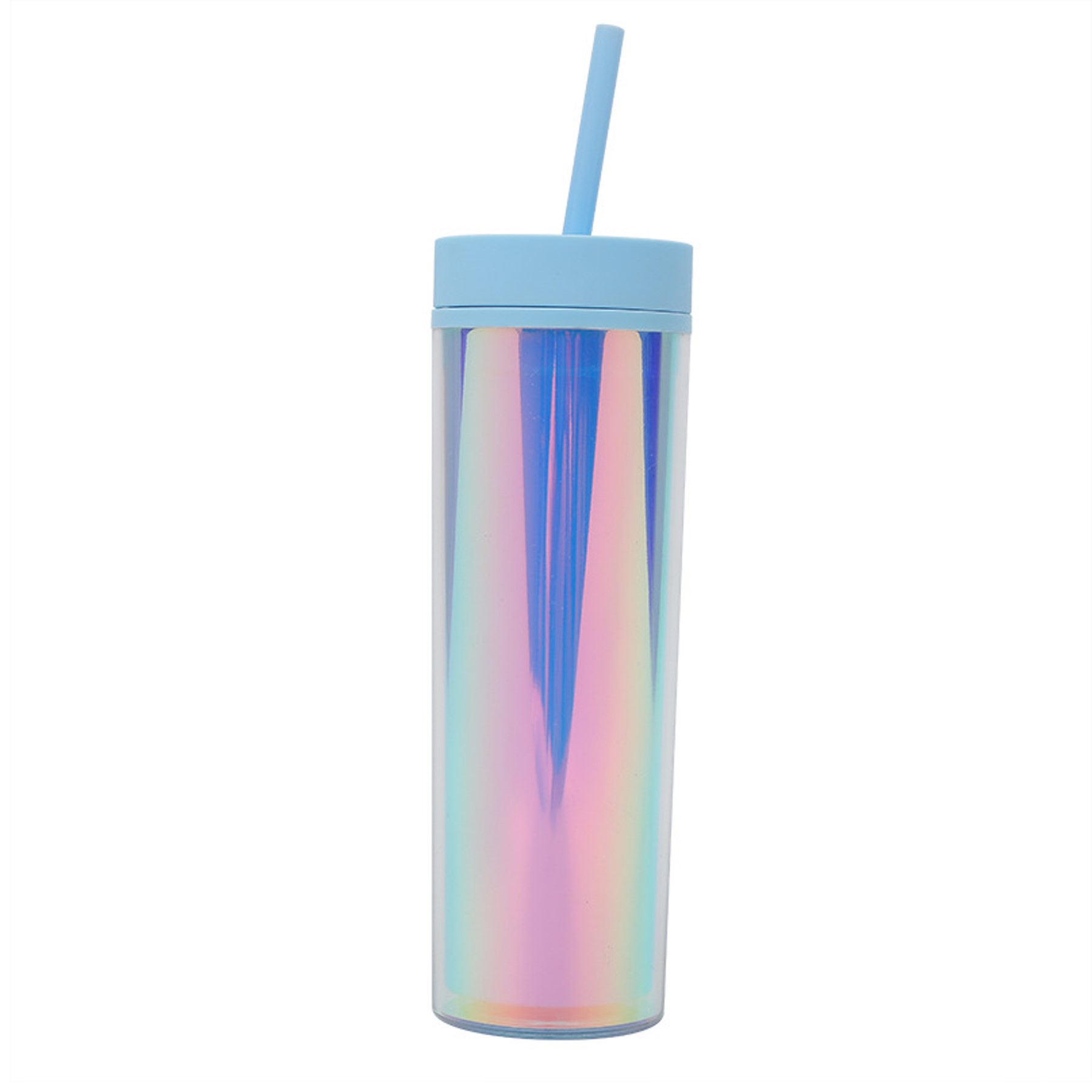 Dazzling Color Double Wall Straw Cup (direct import) 7