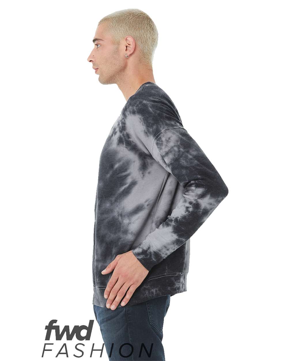 Unisex FWD Fashion Tie-Dyed Crewneck Sweatshirt - 3945RD 4