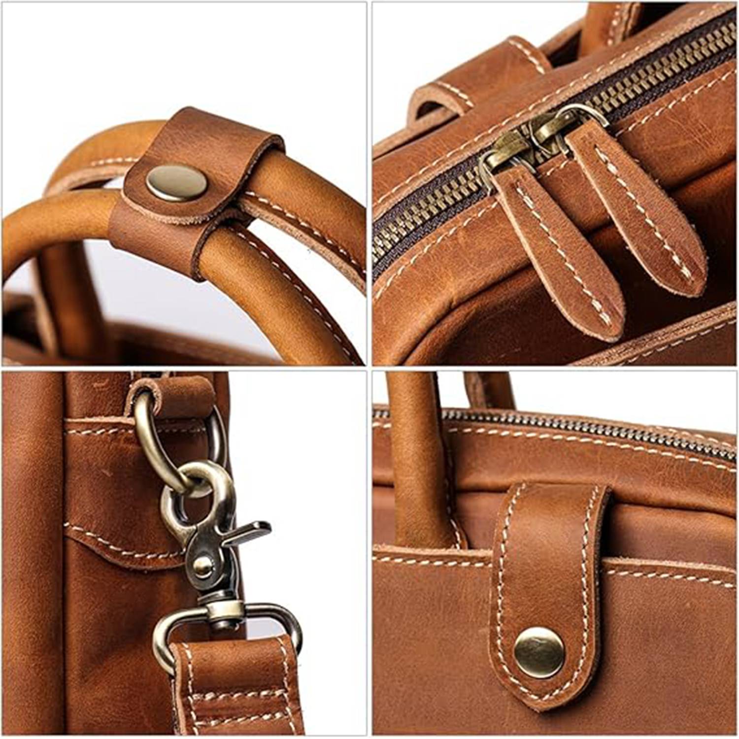 Genuine Leather Laptop Messenger Bag 5