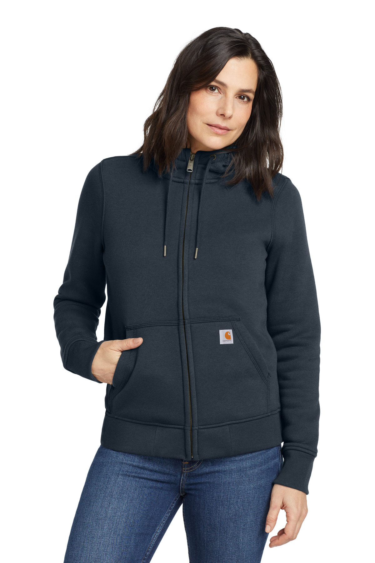 Carhartt Women's Clarksburg Full-Zip Hoodie CT102788, custom hoodie or sweatshirt with logo imprint 13