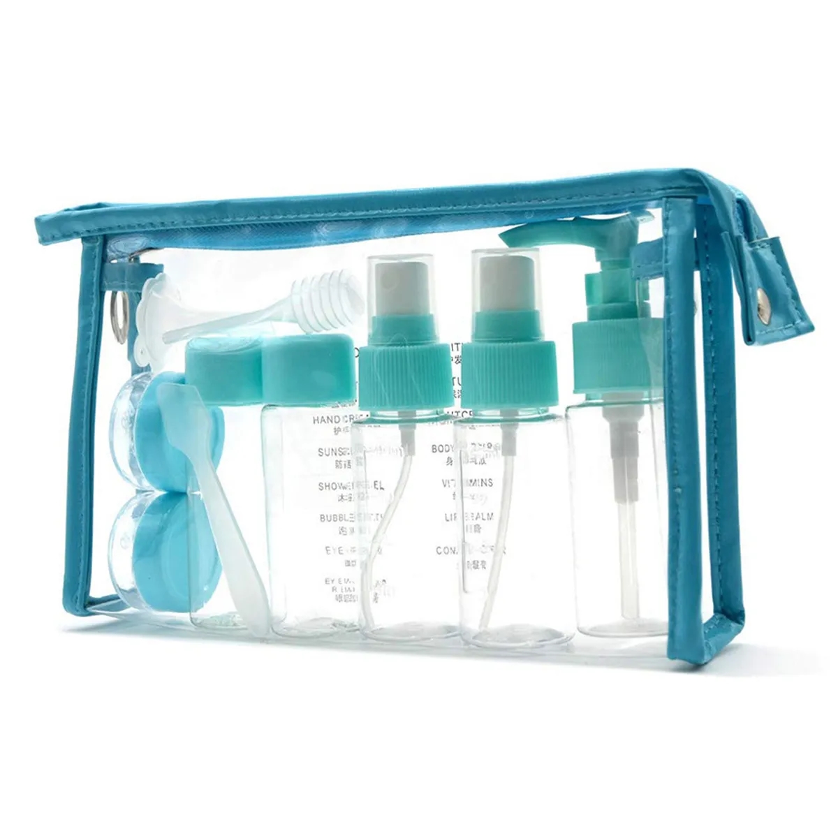 11 Pack Leak Proof Portable Empty Plastic Travel Bottles Kit 5