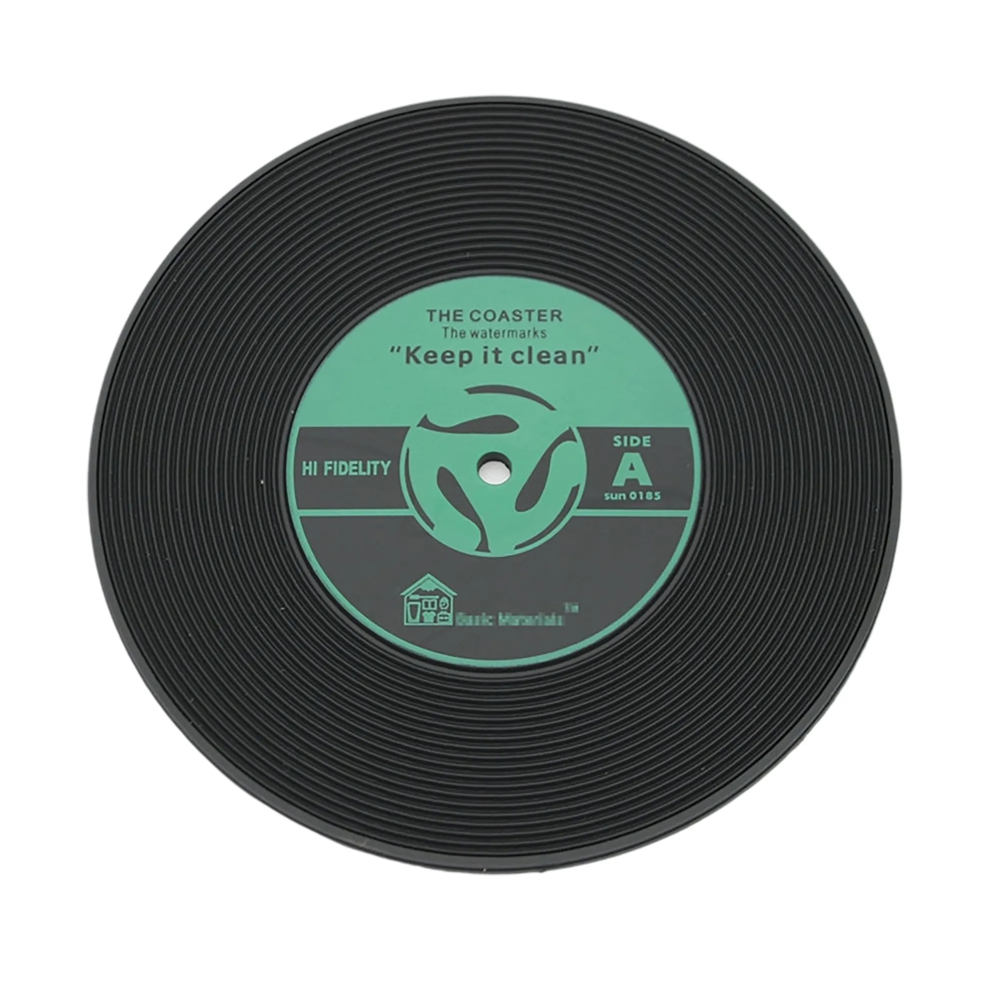PVC Drink Coasters 3.9 Inch Vinyl Record 7