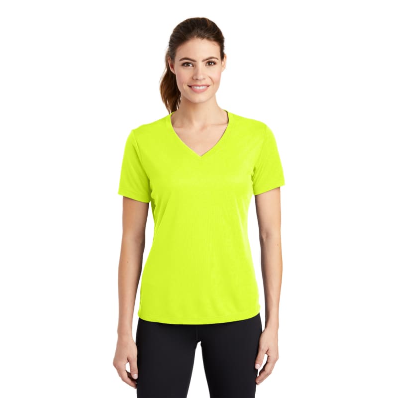 Sport-Tek Women's PosiCharge RacerMesh V-Neck Tee. 113