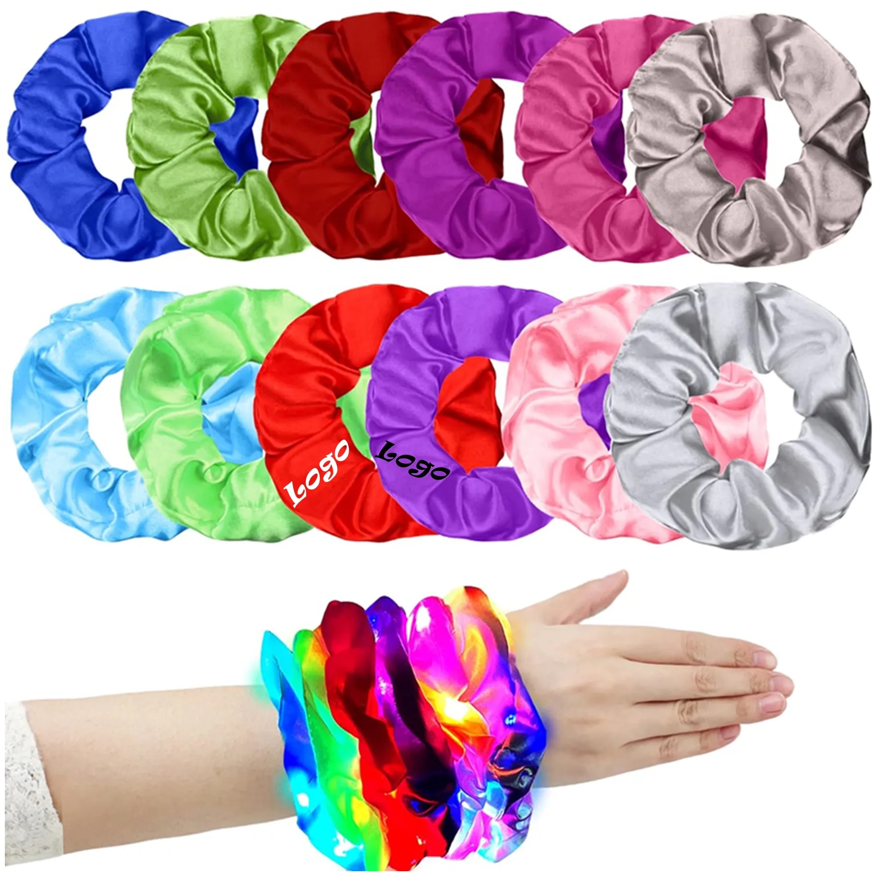Light Up Satin Scrunchies 4