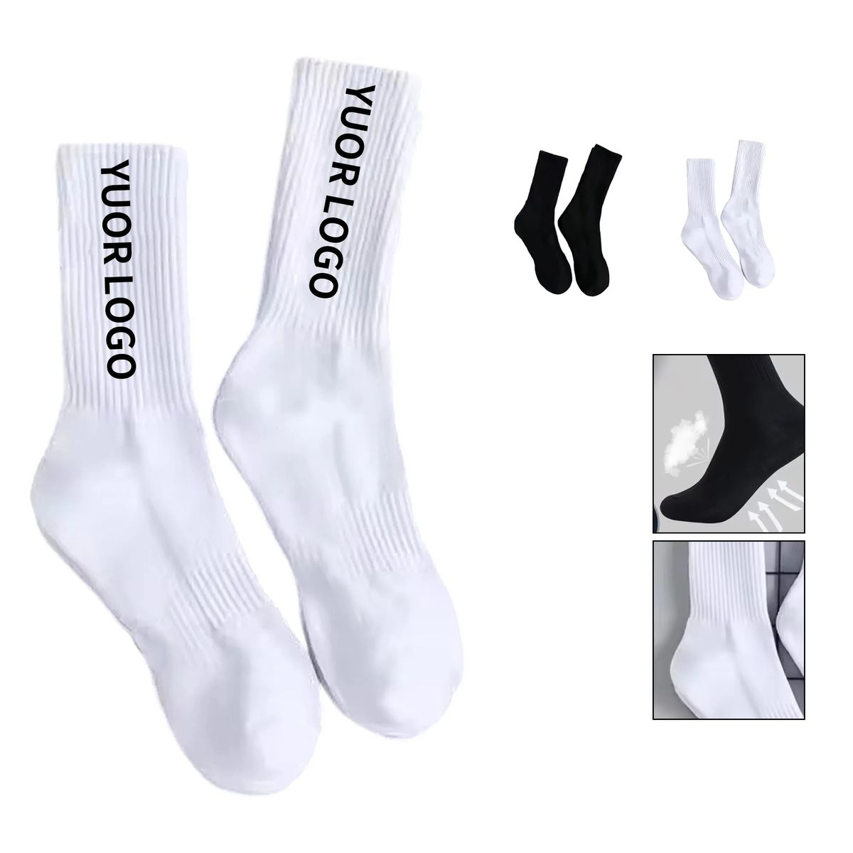 Breathable Cotton Socks Multiple Color Options 3