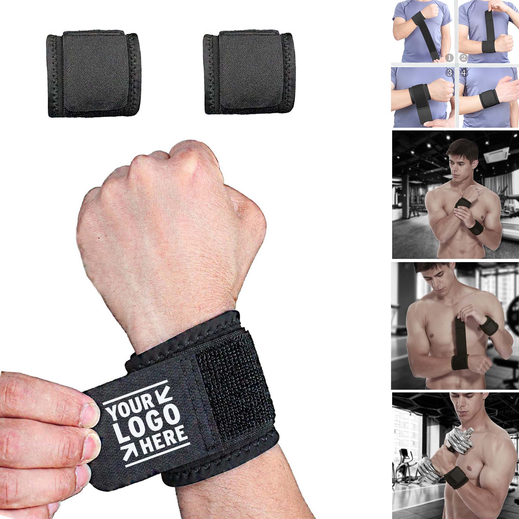 2 Pack Adjustable Wrist Brace Adjustable Wrist Support Wrist Straps 