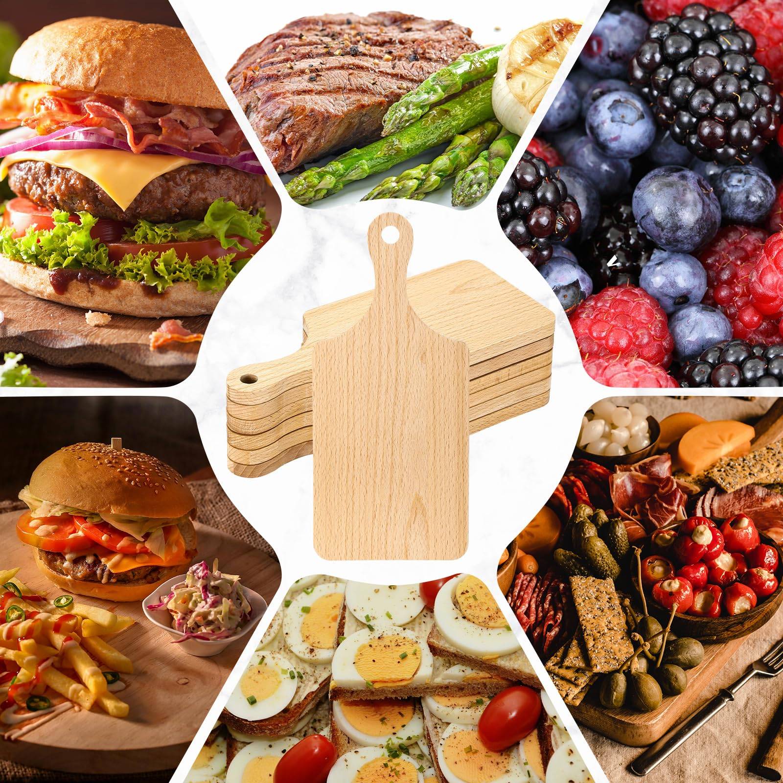 11x5 inch Wood Chopping Board w/ Handle 3