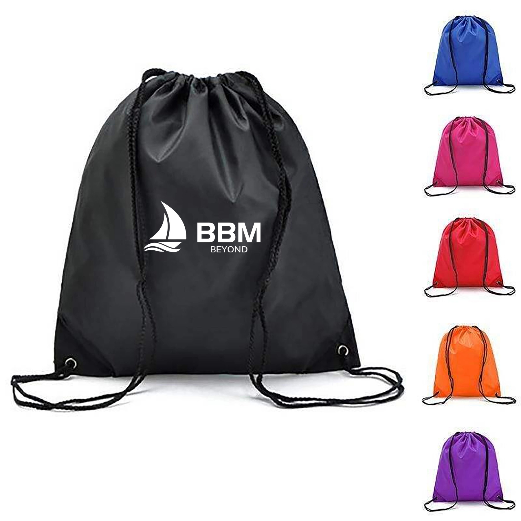 Portable Polyester Drawstring Backpack 3