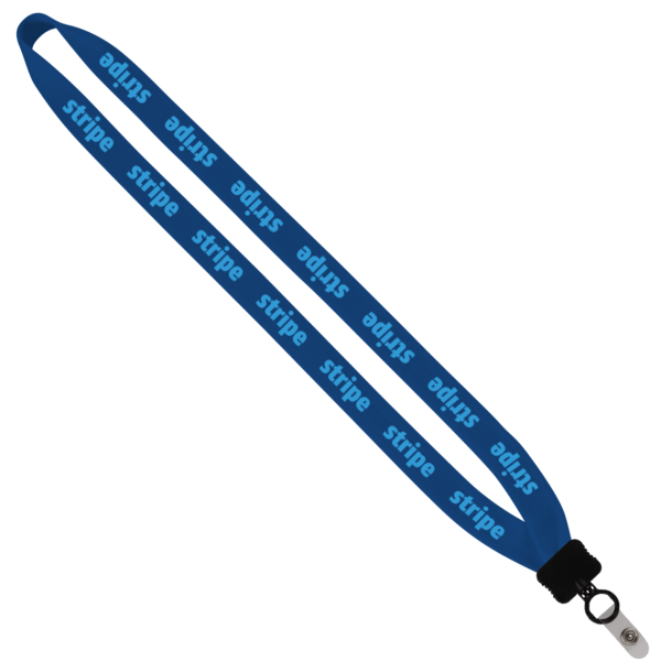 3/4" Cotton Lanyard with Plastic Clamshell & O-Ring 53