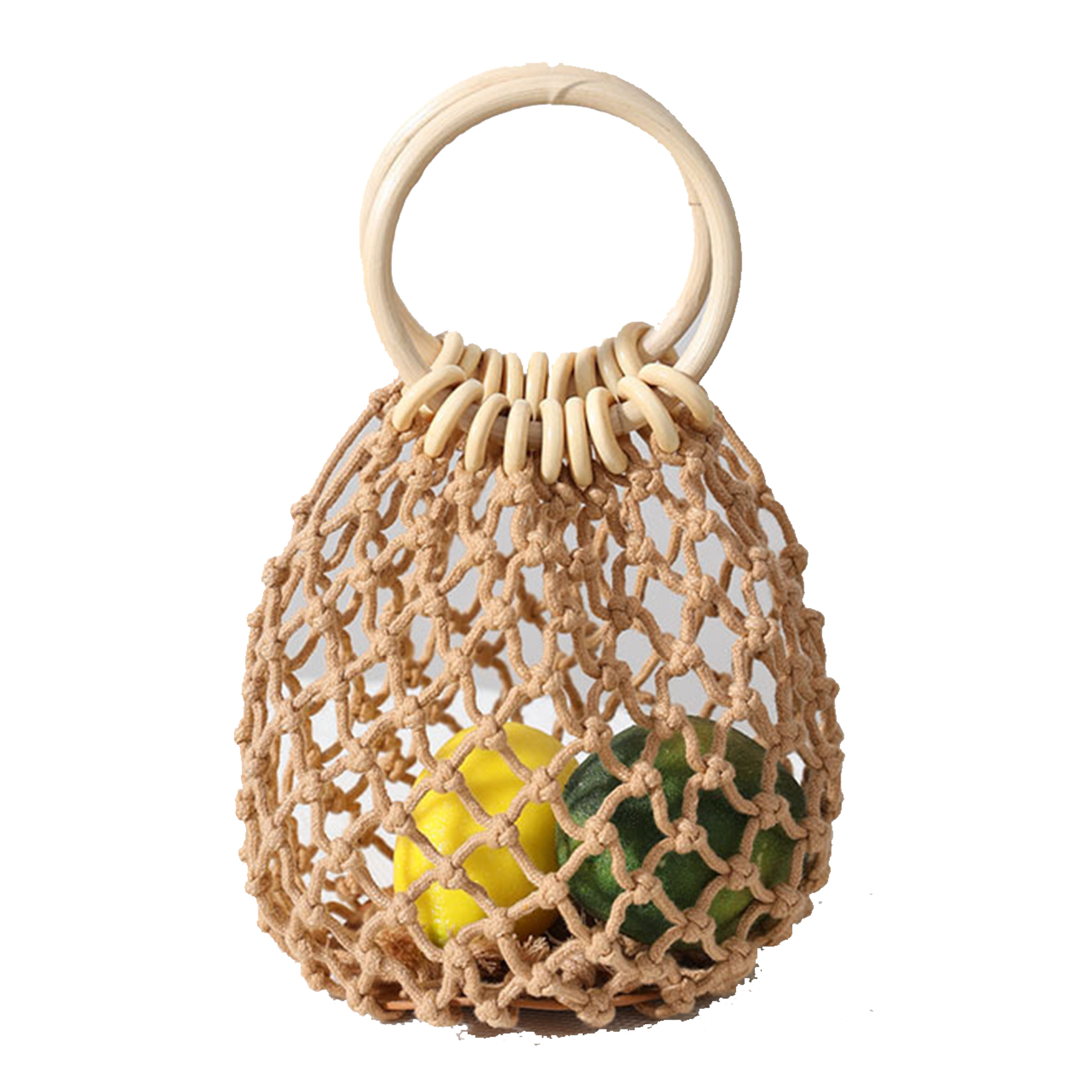 Jute Handwoven Straw Shoulder Bag Summer Beach Handbag 5