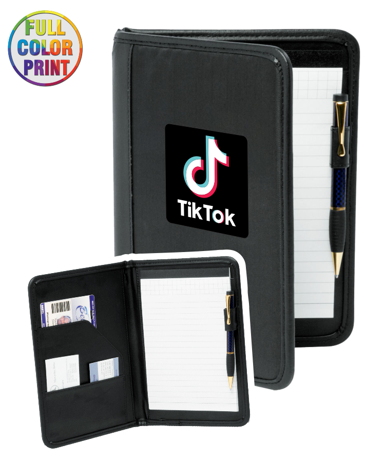 Woven Leatherette Portfolios - Full Color Dome! 1