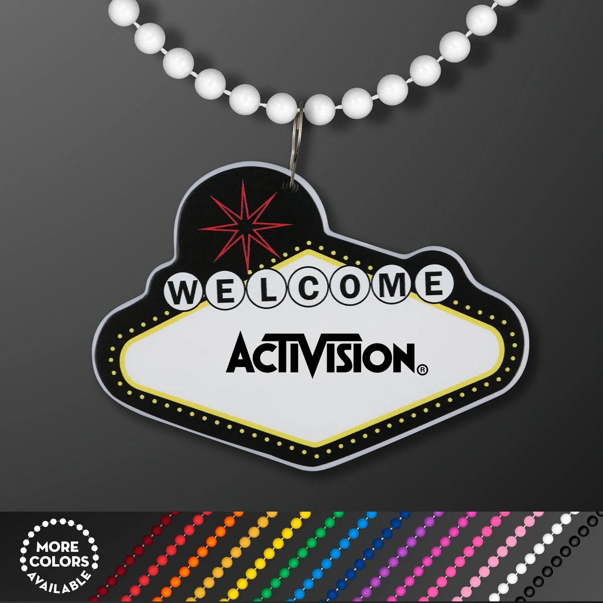 Imprinted Vegas Sign with Beaded Necklace 14