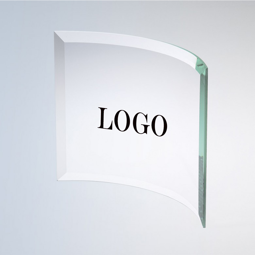 4" X 6" JADE GLASS-BEVELED BENT GLASS 1