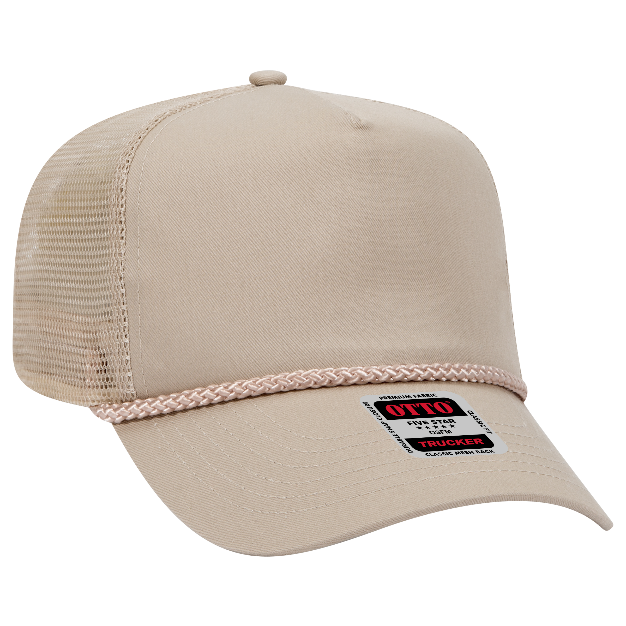OTTO CAP® 5 Panel Mid Profile Mesh Back Trucker Hat 3