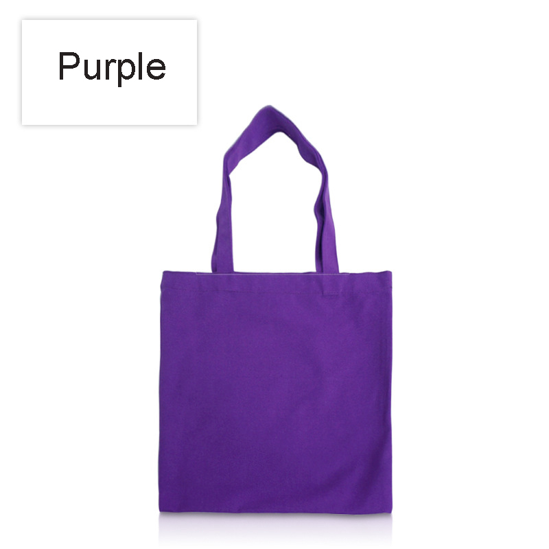 12oz Cotton Canvas Tote Bag Reusable Grocery Shopping Bags 1