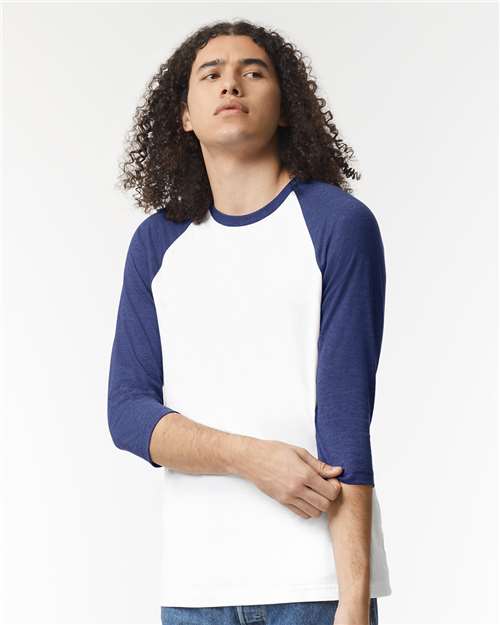 Unisex CVC Three-Quarter Sleeve Tee - 2003CVC 24