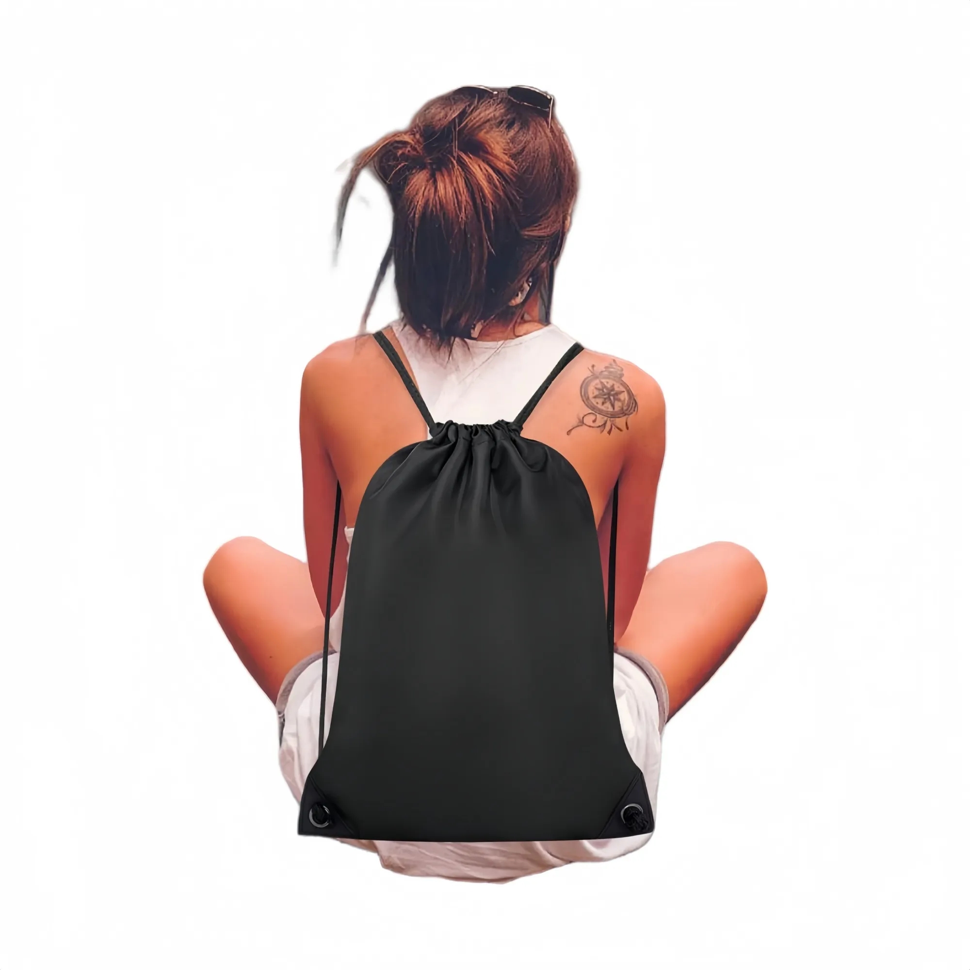 Durable Polyester Drawstring Backpack 15