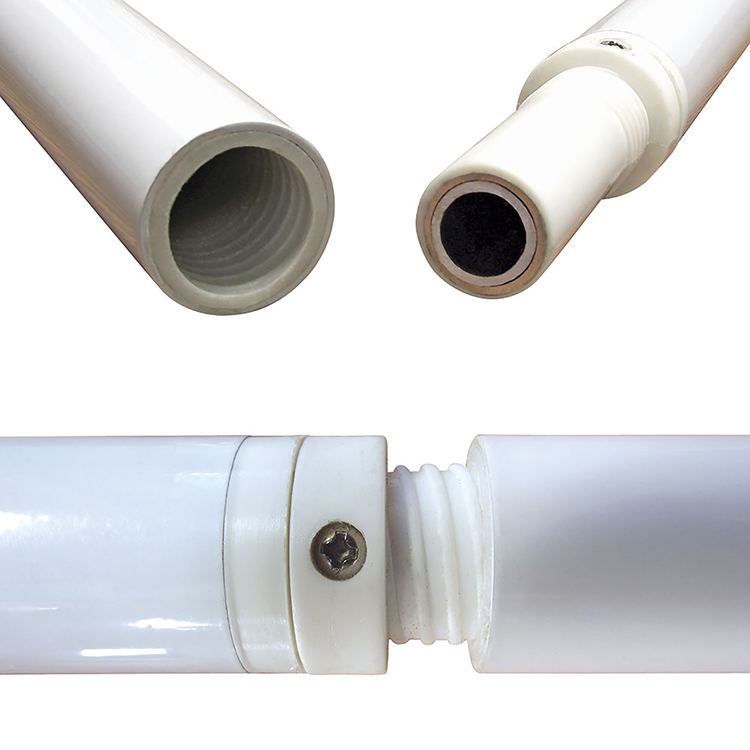 9' x 1" White Aluminum Rotating Pole 4