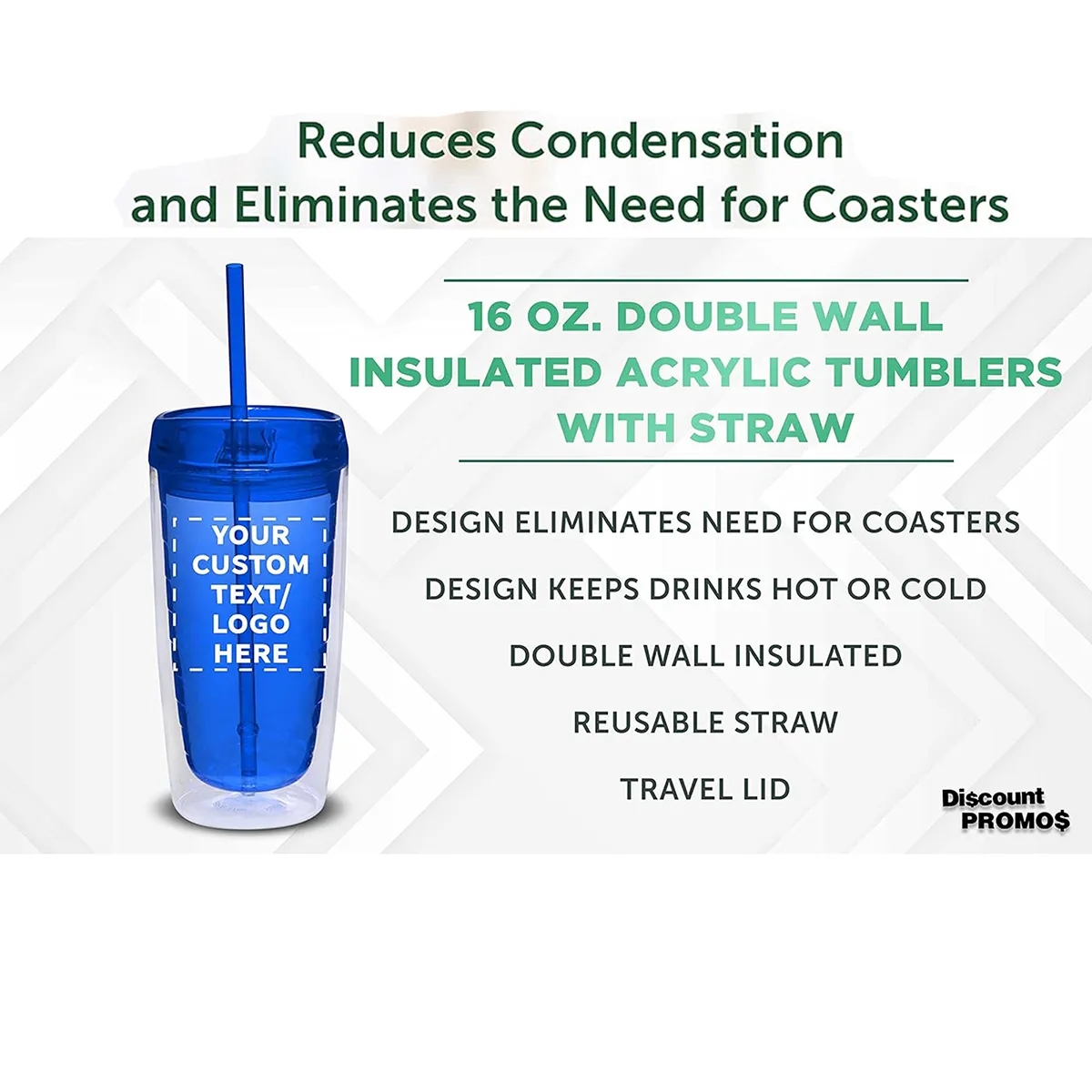 16 Oz Double Wall Reusable Acrylic Tumblers With Straw Lid 4