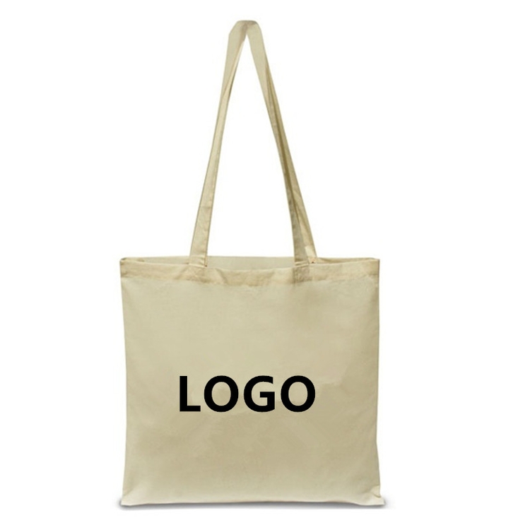 Natural Canvas Tote Bag With Handles, custom tote bag with logo imprint 2
