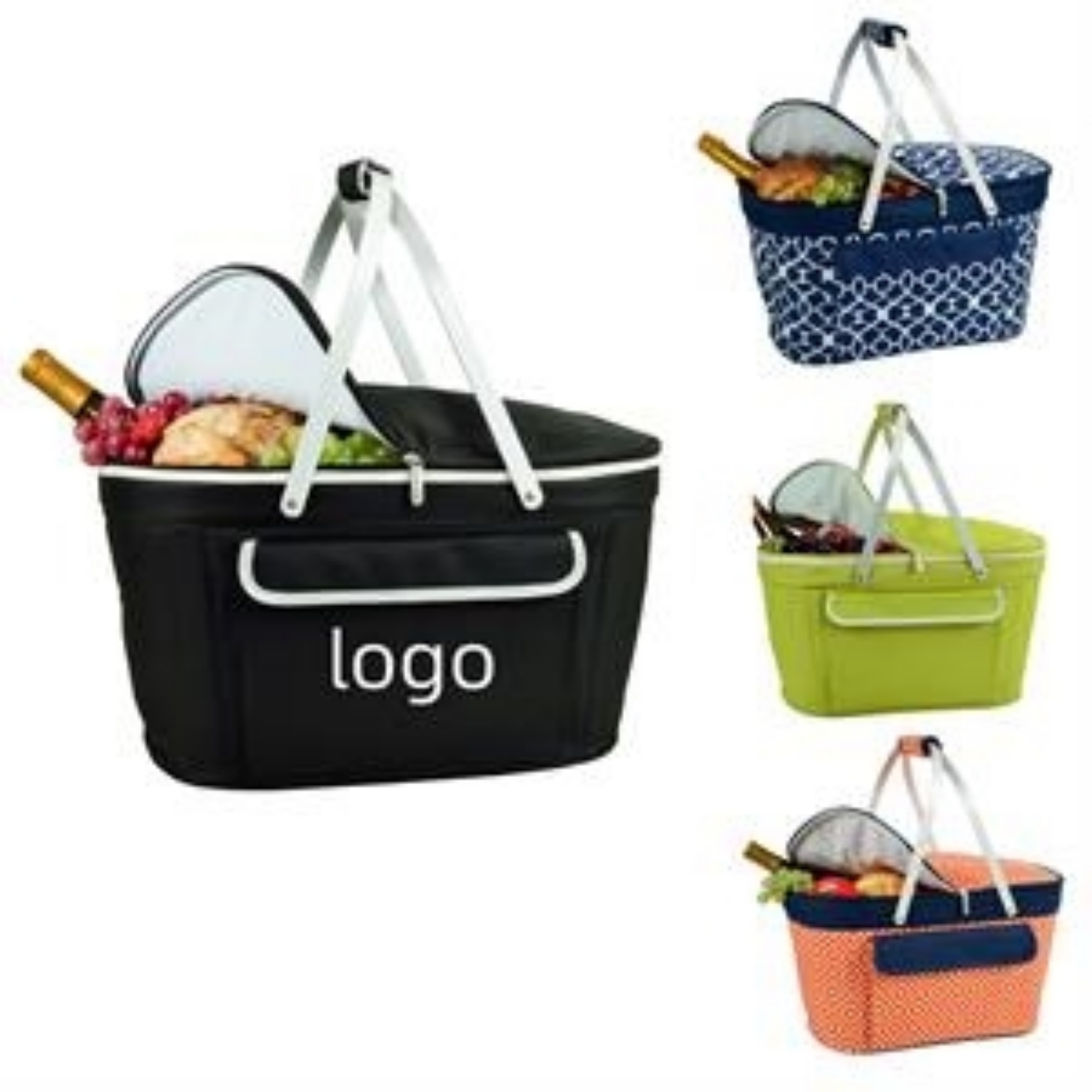 Insulated Folding Picnic Basket Cooler 2