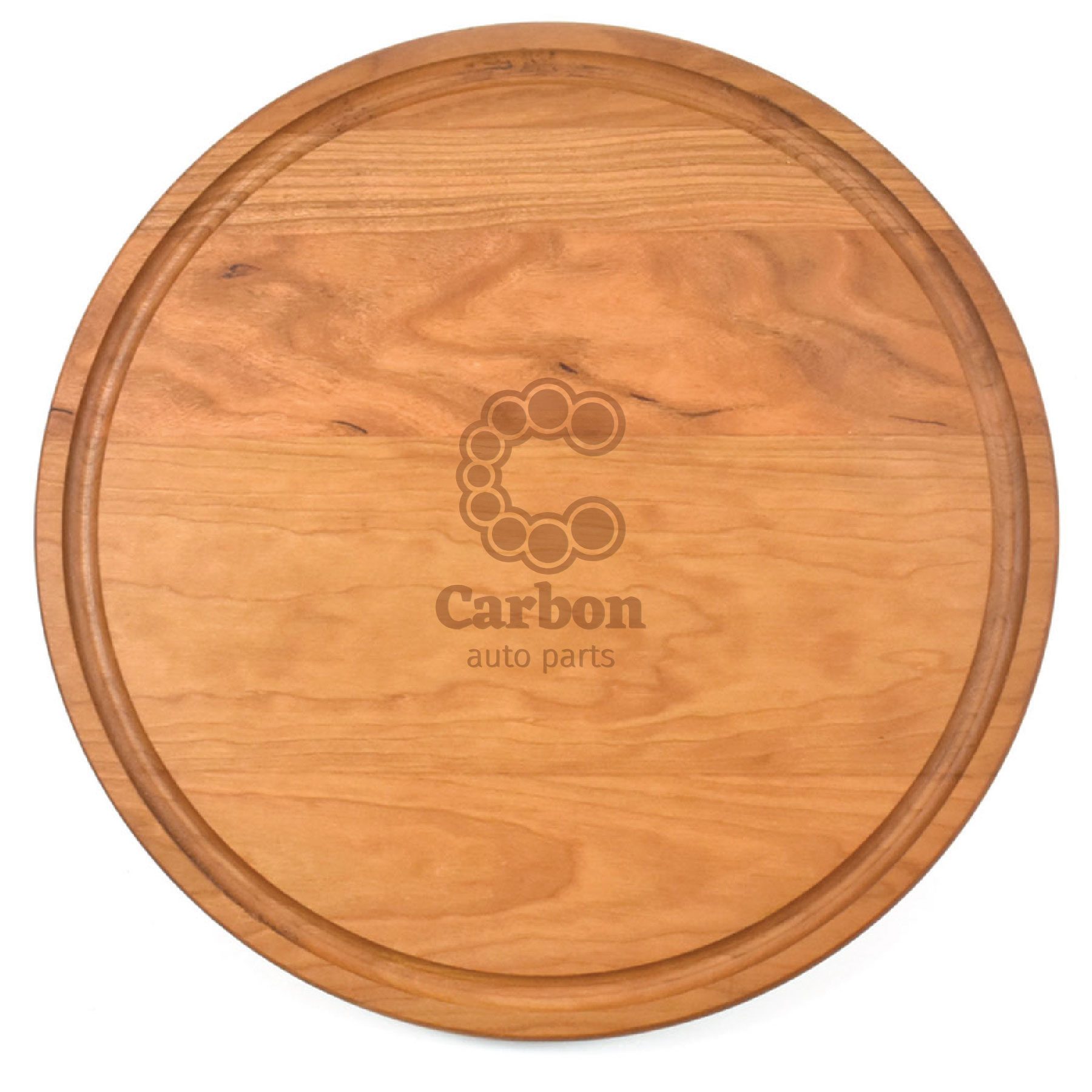 10 1/2" x 3/4" Cherry Round Cutting Board with Juice Groove